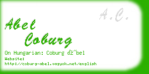 abel coburg business card